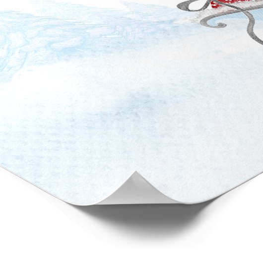 Santa Baby Kerstmis Baby shower Welkomstteken Poster (Hoek)