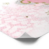 Santa Baby Kerstmis Baby shower Welkomstteken Poster (Hoek)