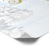 Santa Baby Kerstmis Baby shower Welkomstteken Poster (Hoek)