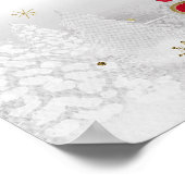 Santa Baby Kerstmis Baby shower Welkomstteken Poster (Hoek)