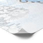 Santa Baby Kerstmis Baby shower Welkomstteken Poster (Hoek)