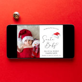 Santa Baby Kerstmis foto Geboorte Aankondiging