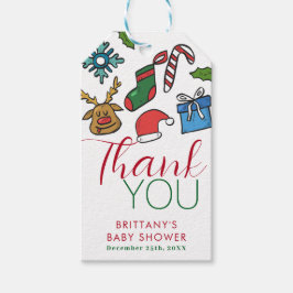 Santa Baby Kerstmis Gender Neutraal Baby shower Cadeaulabel