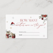 Santa Baby Kerstmis Hoeveel Candy Informatiekaartje (Voorkant)