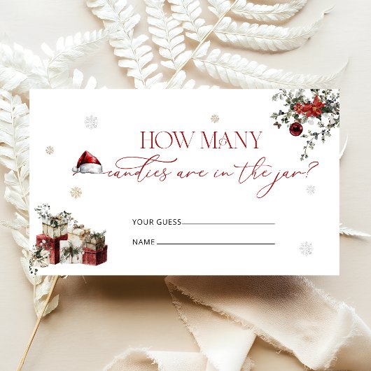 Santa Baby Kerstmis Hoeveel Candy Informatiekaartje