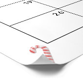 Santa Baby Kerstmis Raad de vervaldatum Kalender Poster (Hoek)