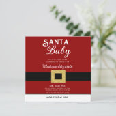 Santa Baby Kerstmis Sinterklaas Suit Baby shower Kaart (Staand voorkant)