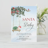 Santa Baby Kerstmis Winter Geslacht Onthullen Part Kaart (Staand voorkant)
