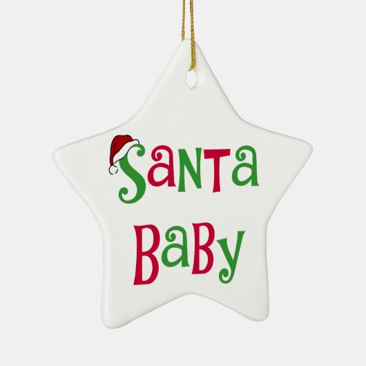 Santa Baby Kerstornament Keramisch Ornament (Rechts)