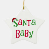Santa Baby Kerstornament Keramisch Ornament (Voorkant)
