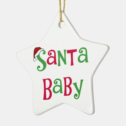Santa Baby Kerstornament Keramisch Ornament (Links)