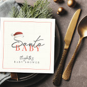 Santa Baby Kerstvakantie minimaal Baby shower Servet