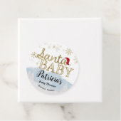 Santa Baby Kerstwinter Baby shower Bedankjes Labels (In situ)