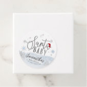 Santa Baby Kerstwinter Baby shower Dank u wel Bedankjes Labels (In situ)