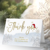 Santa Baby Kerstwinter Baby shower Dank u wel Bedankkaart