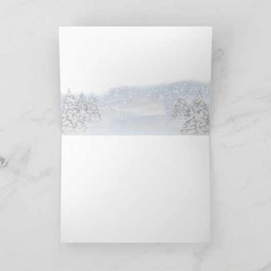 Santa Baby Kerstwinter Baby shower Dank u wel Bedankkaart (Binnen)