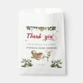 Santa Baby Kerstwinter Baby shower Dank u wel Bedankzakje (Voorkant)