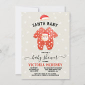 Santa Baby Kerstwinter Baby shower Kaart (Voorkant)