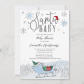 Santa Baby Kerstwinter Baby shower Kaart (Voorkant)