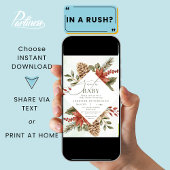 Santa Baby Kerstwinter Baby shower Kaart