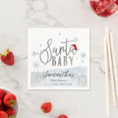 Santa Baby Kerstwinter Baby shower Napkins Servet (Insitu)