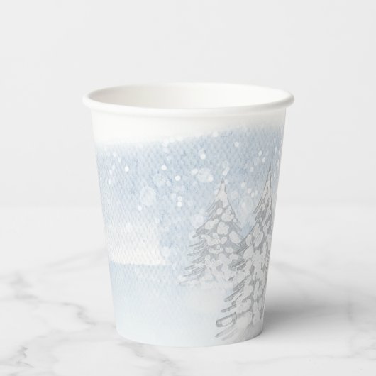 Santa Baby Kerstwinter Baby shower Papieren Bekers (Achterkant)