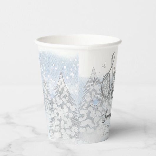 Santa Baby Kerstwinter Baby shower Papieren Bekers (Rechts)