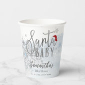 Santa Baby Kerstwinter Baby shower Papieren Bekers (Voorkant)