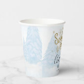 Santa Baby Kerstwinter Baby shower Papieren Bekers (Rechts)