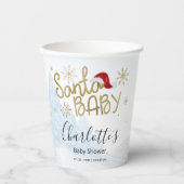 Santa Baby Kerstwinter Baby shower Papieren Bekers (Voorkant)
