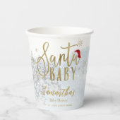 Santa Baby Kerstwinter Baby shower Papieren Bekers (Voorkant)
