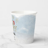 Santa Baby Kerstwinter Baby shower Papieren Bekers (Links)