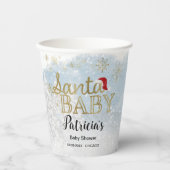 Santa Baby Kerstwinter Baby shower Papieren Bekers (Voorkant)