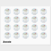 Santa Baby Kerstwinter Baby shower Ronde Sticker (Vel)