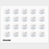 Santa Baby Kerstwinter Baby shower Ronde Sticker (Vel)
