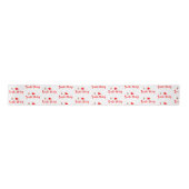 Santa Baby Kerstwinter Baby shower Satijnen Lint (Voorkant)