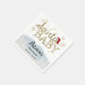 Santa Baby Kerstwinter Baby shower Servet (Hoek)