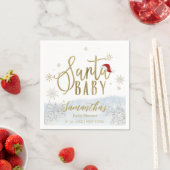 Santa Baby Kerstwinter Baby shower Servet (Insitu)