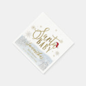 Santa Baby Kerstwinter Baby shower Servet (Hoek)