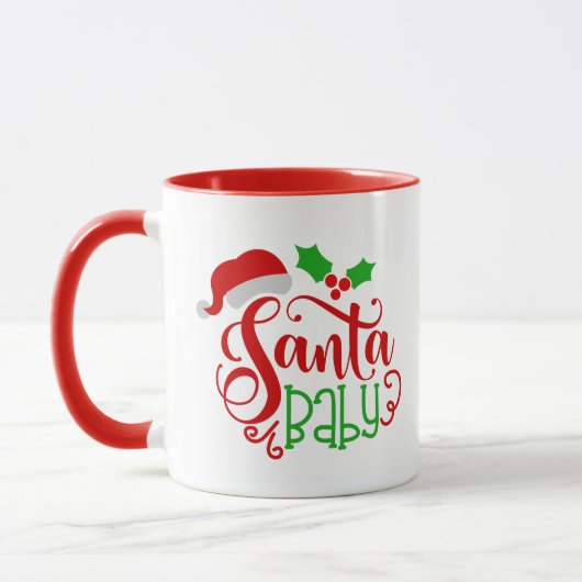 Santa Baby kerstwoord mok (Links)