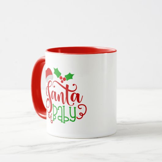 Santa Baby kerstwoord mok (Voorkant links)