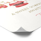 Santa Baby Kleding Boy Baby shower Luier Raffle Poster (Hoek)