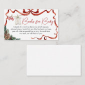 Santa Baby Kleding Kerst Baby Boeken voor Baby Informatiekaartje (Voorkant / Achterkant)