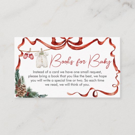 Santa Baby Kleding Kerst Baby Boeken voor Baby Informatiekaartje (Voorkant)