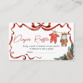 Santa Baby Kleding Kerst Baby Luier Raffle Informatiekaartje (Voorkant)