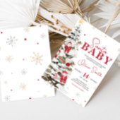 Santa Baby Kleding Kerst Baby shower Kaart