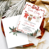 Santa Baby Kleding Kerst Baby shower Kaart