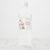 Santa Baby Kleding Kerst Baby shower Waterfles Etiket (Voorkant)