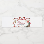 Santa Baby Kleding Kerst Baby shower Waterfles Etiket (Enkel label)