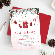 Santa Baby Kleding Kerstmis Winter Baby shower